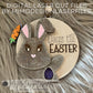 Easter 3D Bunny Countdown Tag or Magnet with Carrot lever to spin around and Easter Egg