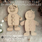 Laser Cut Jumping Jack Gingerbread Woman SVG | Layered & Single Line DIY Paint Kit | Christmas Ornament | Commercial Use | Digital Download