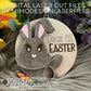 Easter 3D Bunny Countdown Tag or Magnet with Carrot lever to spin around and Easter Egg