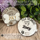 Dog Flea Treatment Rotating & Spinning Reminder with 12 Months, 2 Design, Scored and Engraved fridge Magnet or Adhesive