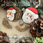 Santa 3D Christmas Ornaments 2 Variations