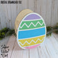 Egg Shaped Easter Basket Crate, Easter Treats Box, SVG, Laser Cut File files, Cute Decorated Egg Shape Bin, gift box, spring, food