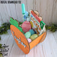 Carrot Shaped Easter Basket Crate, Easter Treats Box, SVG, Laser Cut File files, Cute Carrot Shape Bin, gift box, spring, vegetable, food