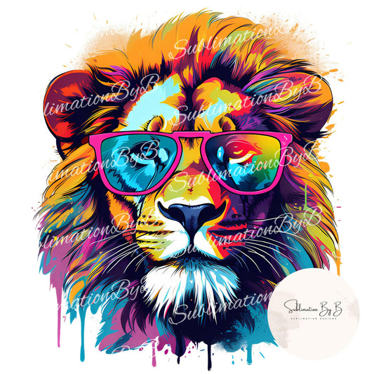 Captivating Lion Sublimation: Unleash Your Style with Vibrant Colors!