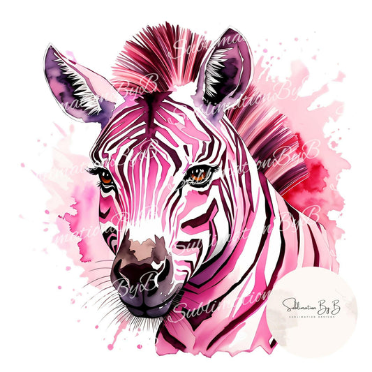 Elegant Pink Zebra Sublimation Design for Chic Creations