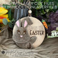 Easter 3D Bunny Countdown Tag or Magnet with Carrot lever to spin around and Easter Egg