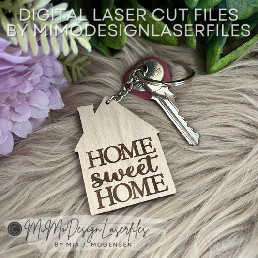 FREE FILE Home Sweet Home House Shaped Keychain