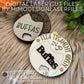 Cat Flea Treatment Rotating & Spinning Reminder with 12 Months, 2 Design, Scored and Engraved fridge Magnet or Adhesive