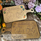 Cutting Board Shaped Easter Bunny Treat Trays - Scored & Engraved version, left/right handed, layered eggs + carrots