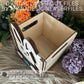 Square 6x6" 3D Easter Bunny Box / Crate for big Chocolate Eggs, Toys, Candy, Gifts & Kids Name