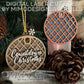 Arabesque Christmas Countdown Sliding Ornament, Snowflake Lever, Easy to make. Engraved or Scored Spinning Wheel