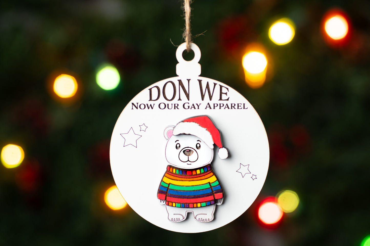 Laser Cut Digital File, Funny Pride Christmas Ornaments SVG, Glowforge, LGBTQ Christmas, Don We Now our Gay Apparel, Queer, Love is Love