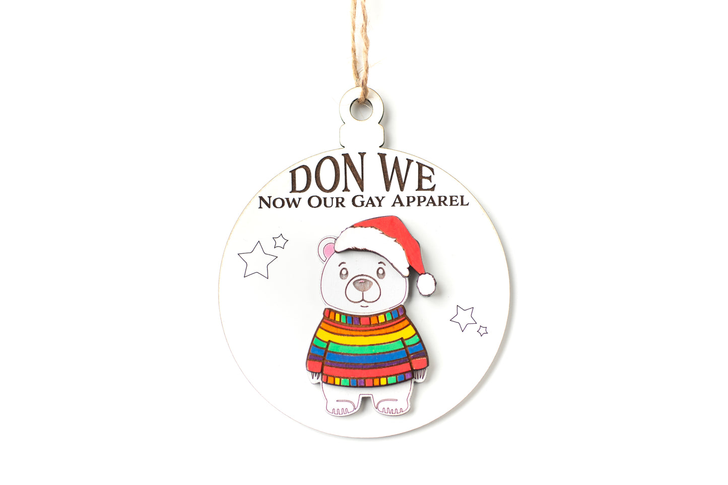 Laser Cut Digital File, Funny Pride Christmas Ornaments SVG, Glowforge, LGBTQ Christmas, Don We Now our Gay Apparel, Queer, Love is Love