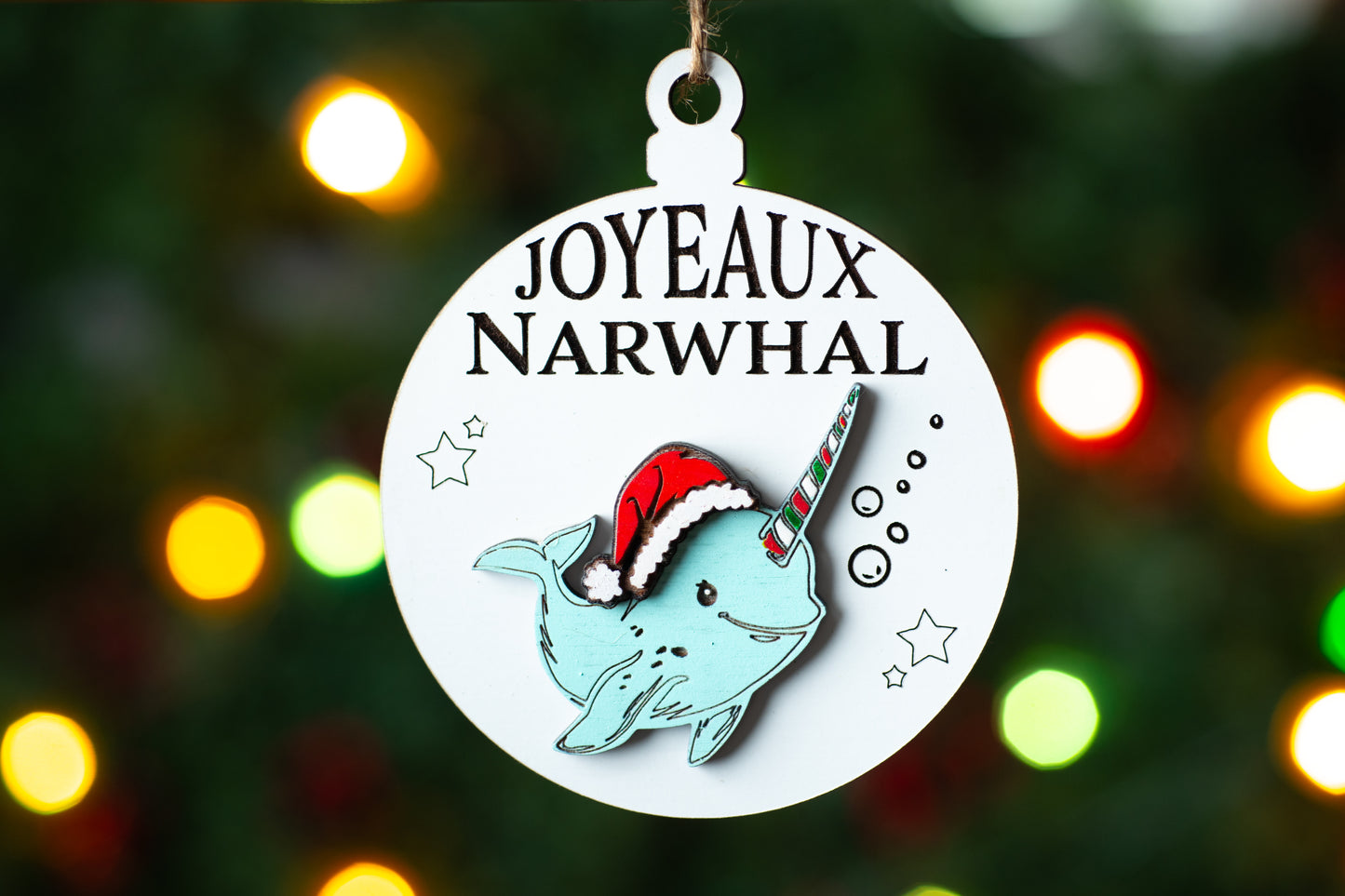 Laser Cut Digital File, Funny Ocean Sea Creature Pun Christmas Ornaments SVG, PNG, Glowforge, Narwhal, Ocean, Beach, Shrimply, Santa Claws