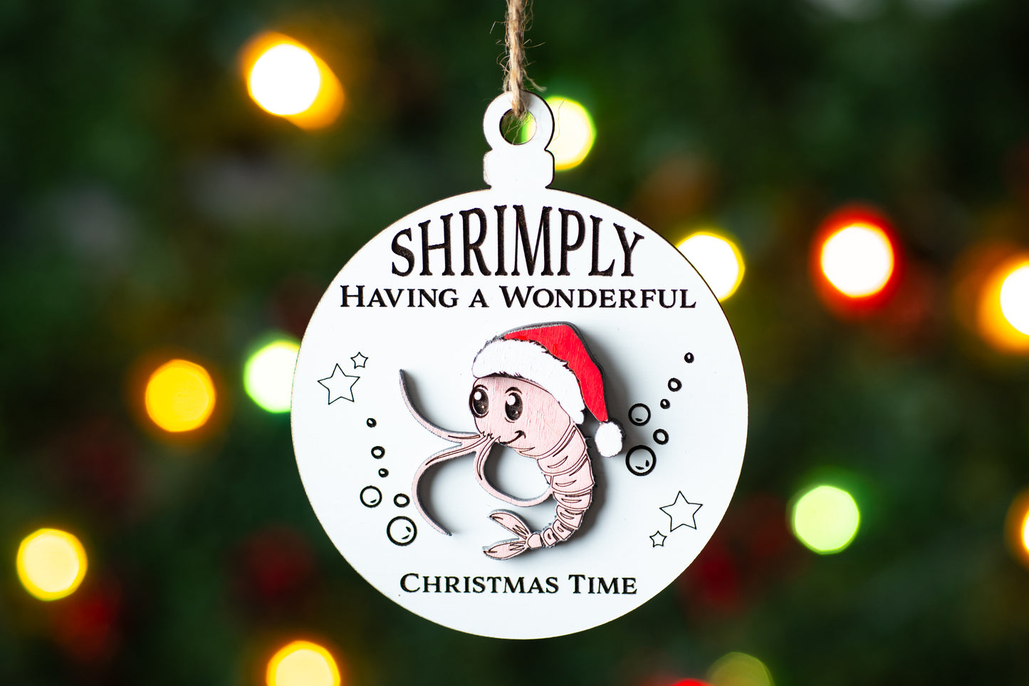 Laser Cut Digital File, Funny Ocean Sea Creature Pun Christmas Ornaments SVG, PNG, Glowforge, Narwhal, Ocean, Beach, Shrimply, Santa Claws