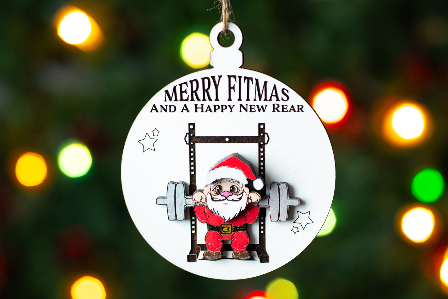 Laser Cut Digital File, Funny Gym Christmas Ornaments SVG, PNG, Glowforge, Fitness, Gifts for Gym Rats, Weight Training SVG, Fitmas, Fitness