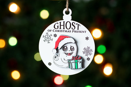 Laser Cut Digital File / Halloween Themed Christmas Ornament SVG, PNG / Glowforge / Pun / Skeleton Santa / Christmas Ghost / Funny