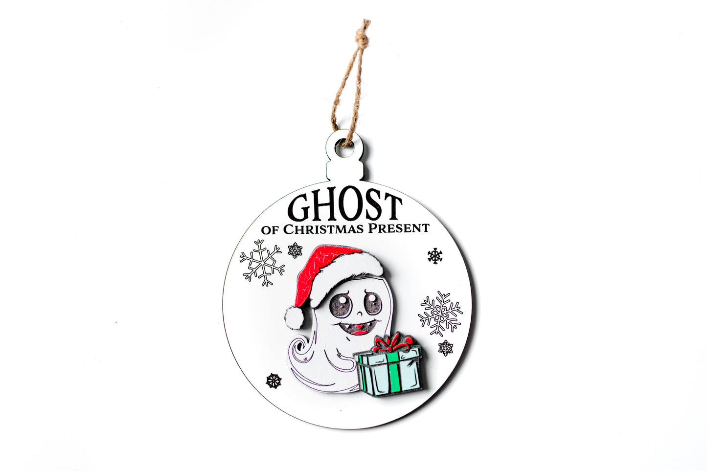 Laser Cut Digital File / Halloween Themed Christmas Ornament SVG, PNG / Glowforge / Pun / Skeleton Santa / Christmas Ghost / Funny