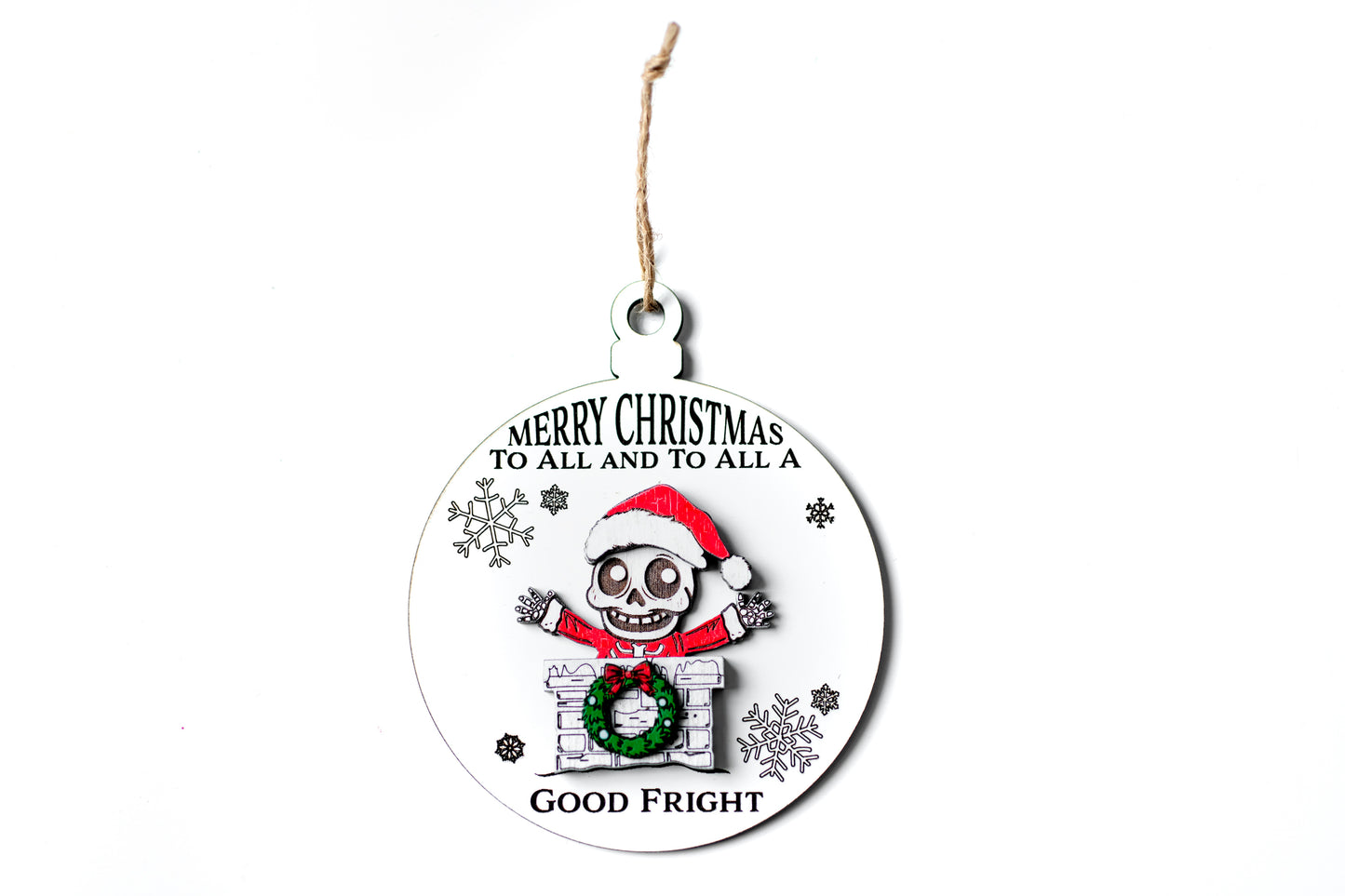 Laser Cut Digital File / Halloween Themed Christmas Ornament SVG, PNG / Glowforge / Pun / Skeleton Santa / Christmas Ghost / Funny