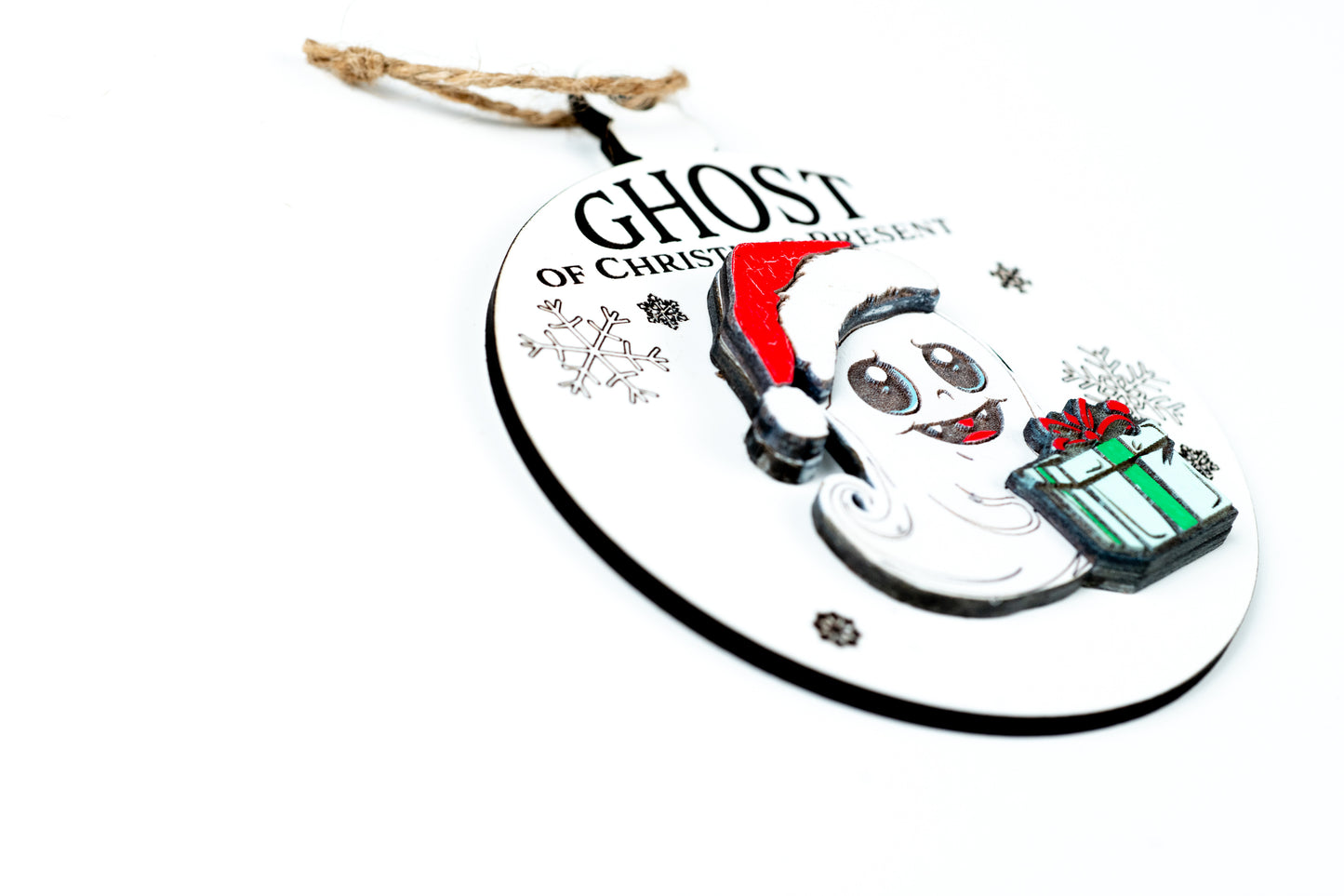 Laser Cut Digital File / Halloween Themed Christmas Ornament SVG, PNG / Glowforge / Pun / Skeleton Santa / Christmas Ghost / Funny