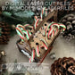 3D Santa layered Count Down Candy Cane / Christmas Calendar Advent Basket, 2 Versions