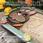 Easter Bunny 3D Treat Tray for drink & carrots, all scored single line design with layered eggs, carrots