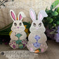 Self Standing Easter Bunny Shelf Sitters, Looking front & back with additional layering, Easter Eggs, Carrot etc.