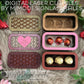 String Heart Valentines Chocolate Boxes with bottom statements / affirmations. 4 designs