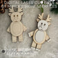 Reindeer Jumping Jack Laser Cut SVG + DXF | Layered & Single Line DIY Paint Kit | Christmas Ornament | Commercial Use | Digital Download