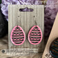 Easter Egg Earring SVG laser cut files with card, farmhouse pattern, versatile, easy to make