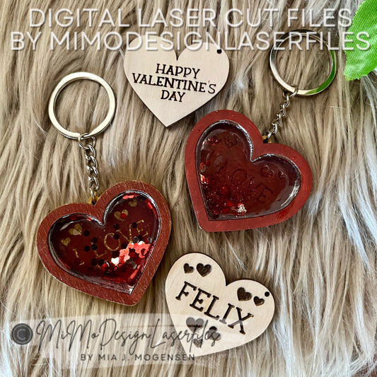 FREE FILE Valentine's Day Heart Shaped Shaker Keychain