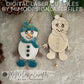 Snowman Jumping Jack Laser Cut SVG + DXF | Layered & Single Line DIY Paint Kit | Christmas Ornament | Commercial Use | Digital Download