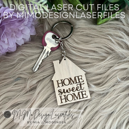 FREE FILE Home Sweet Home House Shaped Keychain