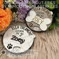 Dog Flea Treatment Rotating & Spinning Reminder with 12 Months, 2 Design, Scored and Engraved fridge Magnet or Adhesive