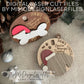 Dog & Dogbone Christmas Countdown Spinners, Ornament or Magnet - Counting from 25/24 Days, Scored or Engraved, Paw Lever