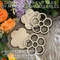 Flower Shaped Divided Trinket Tray - Blank & Scored Bottom Design with Floral Single Line Design - Perfect scrapbuster!