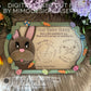 Easter Bunny 3D Treat Tray for drink & carrots, all scored single line design with layered eggs, carrots