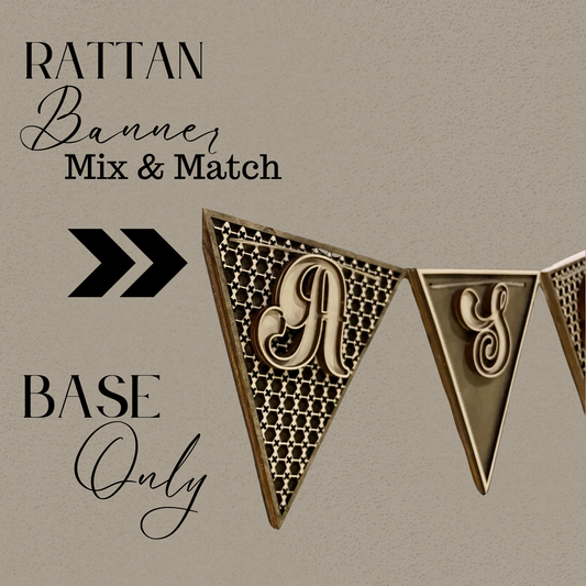 BASIC  - Base Banner - Mix & Match - Interchangeable Celebration Collection - Laser File Design (Decor Sold Separately)