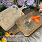 Cutting Board Shaped Easter Bunny Treat Trays - Scored & Engraved version, left/right handed, layered eggs + carrots