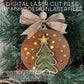 Fairy Light Christmas Ornament with Layered Tree & Battery Change Door. Easy Tutorial for Resin / Acetate Sheets Incl.