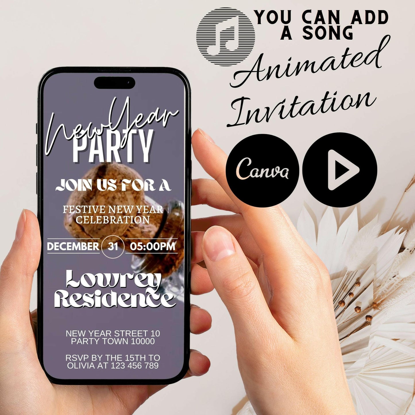 New Year's Magic: Animated Invitation Templates