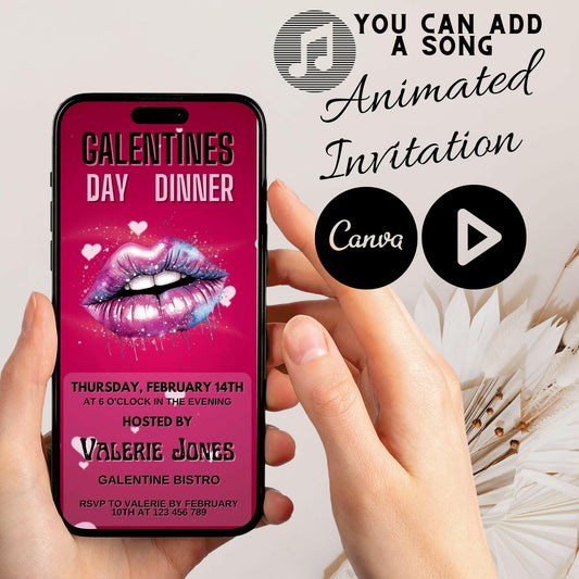 Galentine's Day Animated Video Invitation - Personalizable and Fun