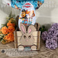 Square 6x6" 3D Easter Bunny Box / Crate for big Chocolate Eggs, Toys, Candy, Gifts & Kids Name