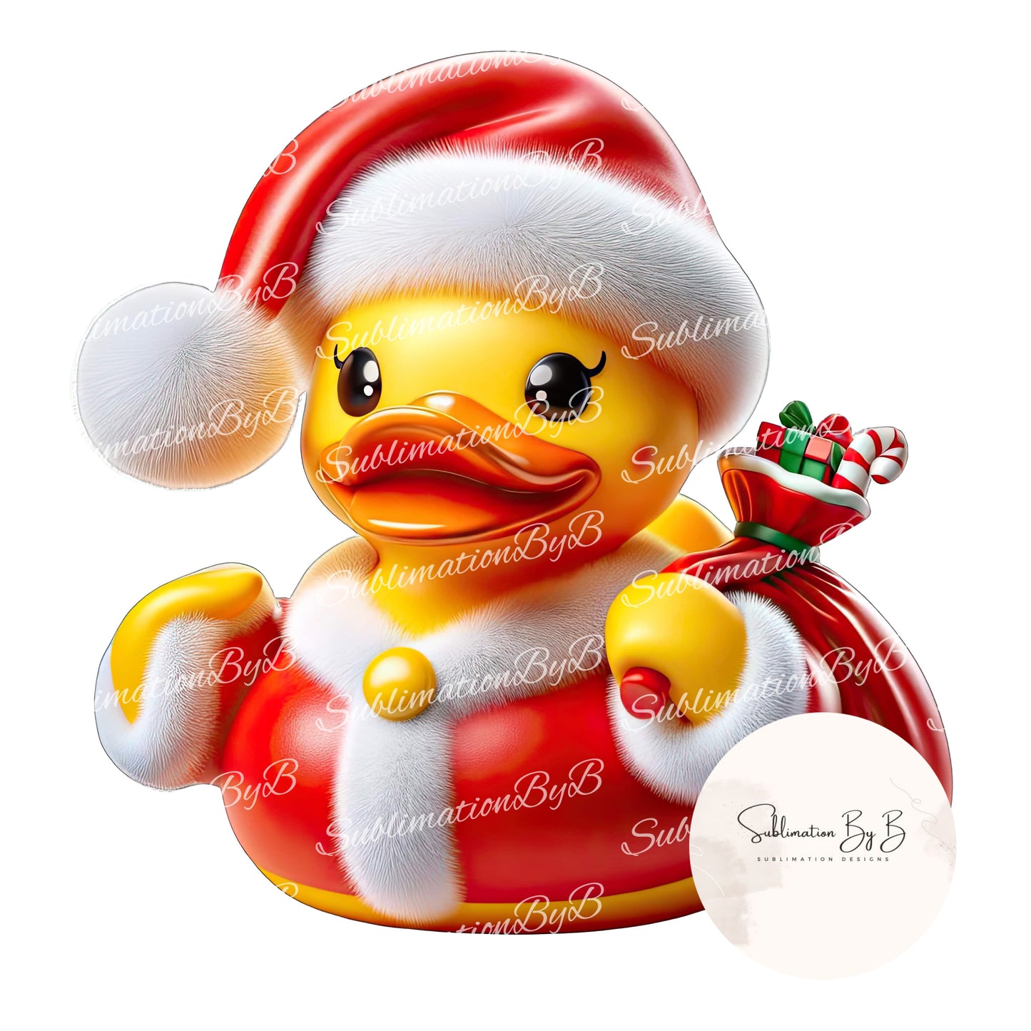 Santa Duck Sublimation Design - Add Festive Cheer to Your Cruising Adventures!