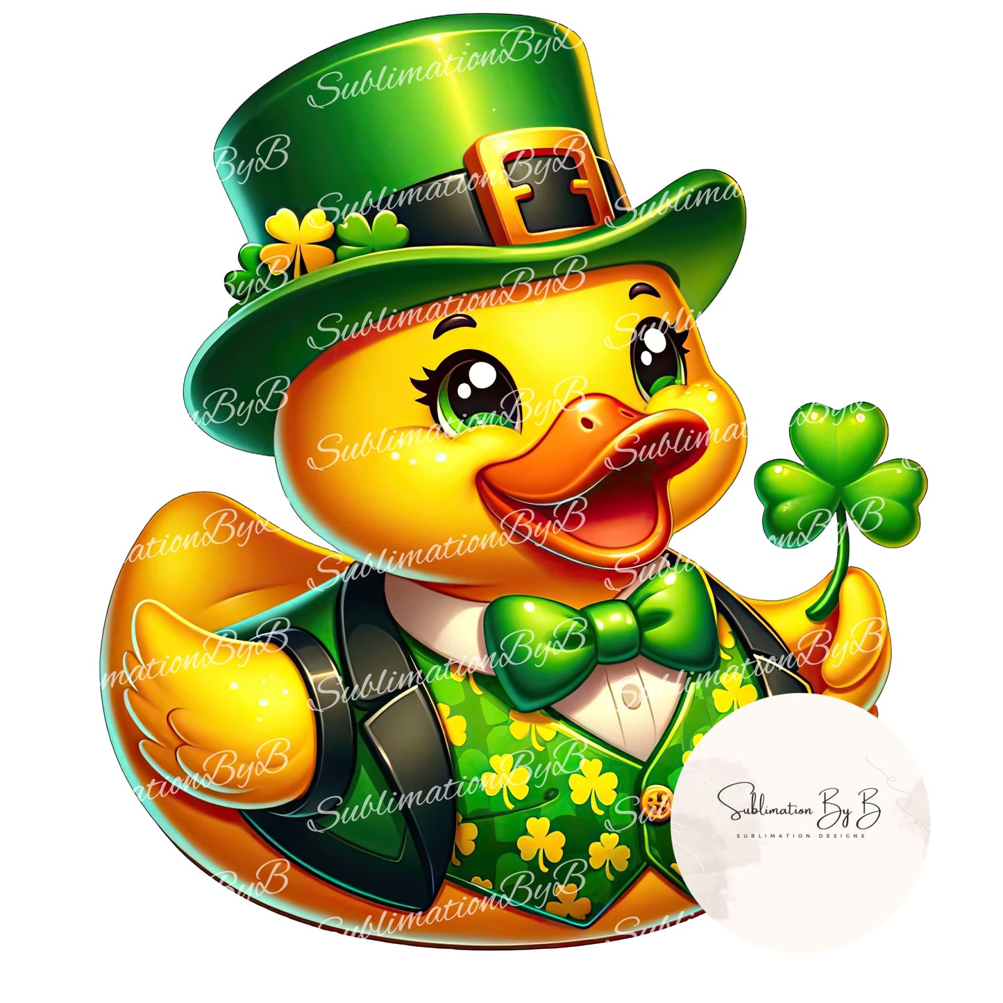 St. Patrick's Day Duck Sublimation Design - Get Lucky with Your Cruising Duck!