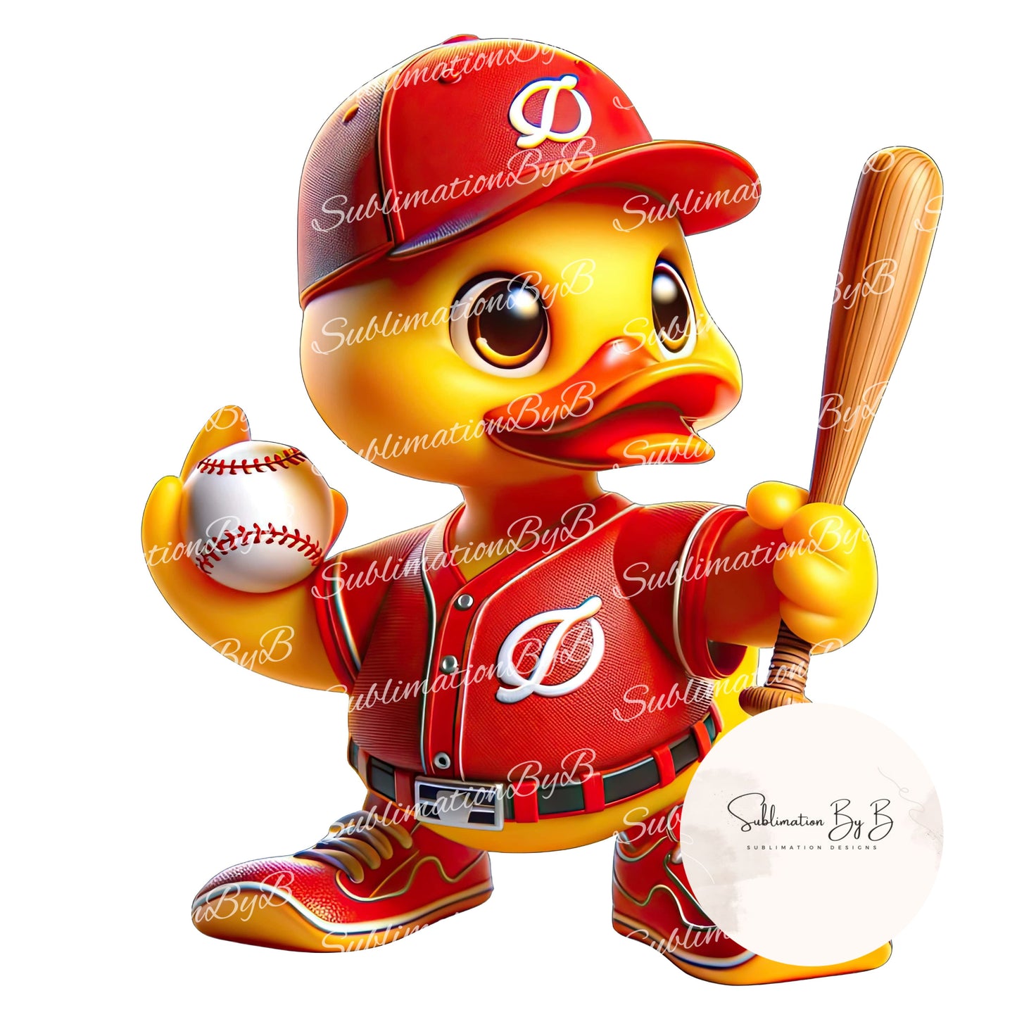 Baseball Duck Sublimation Design - Hit a Home Run with Your Cruising Duck!