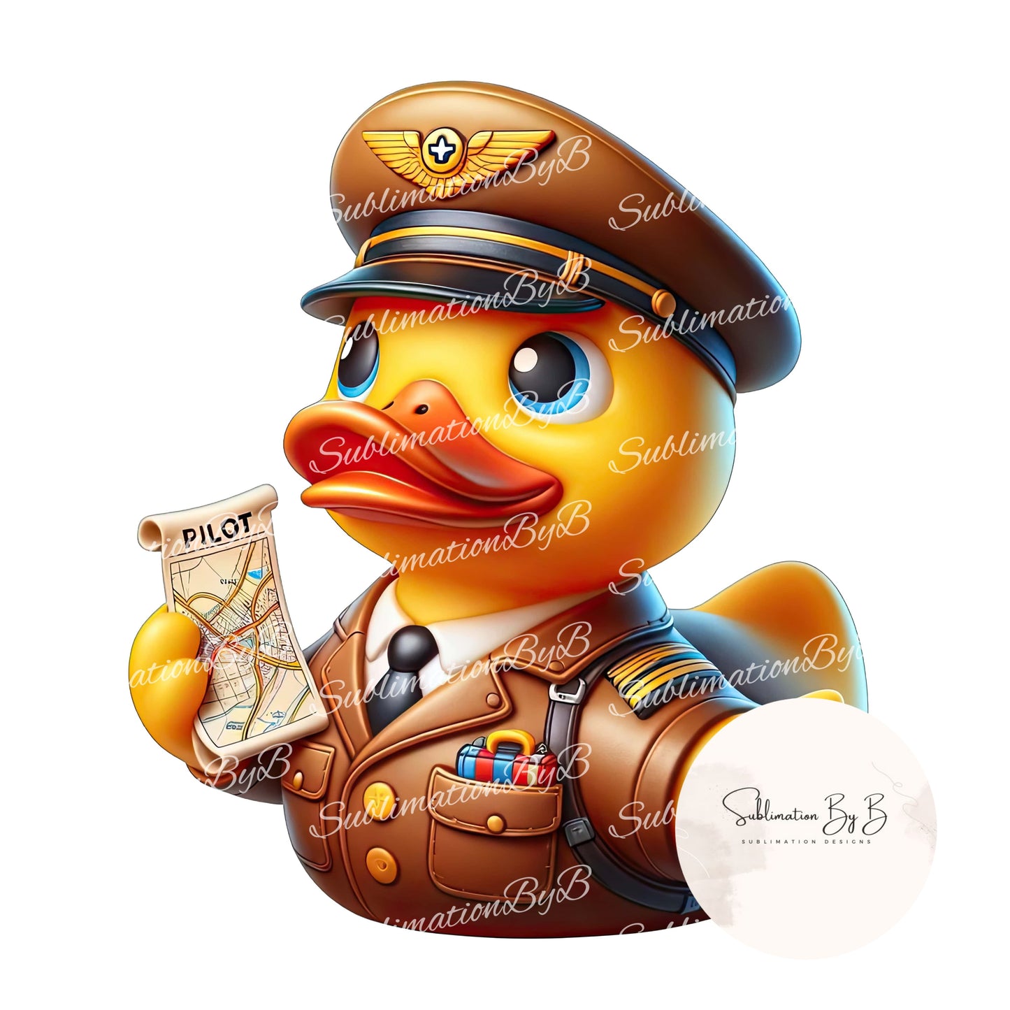 Pilot Duck Sublimation Design - Soar into Adventure with Your Cruising Duck!