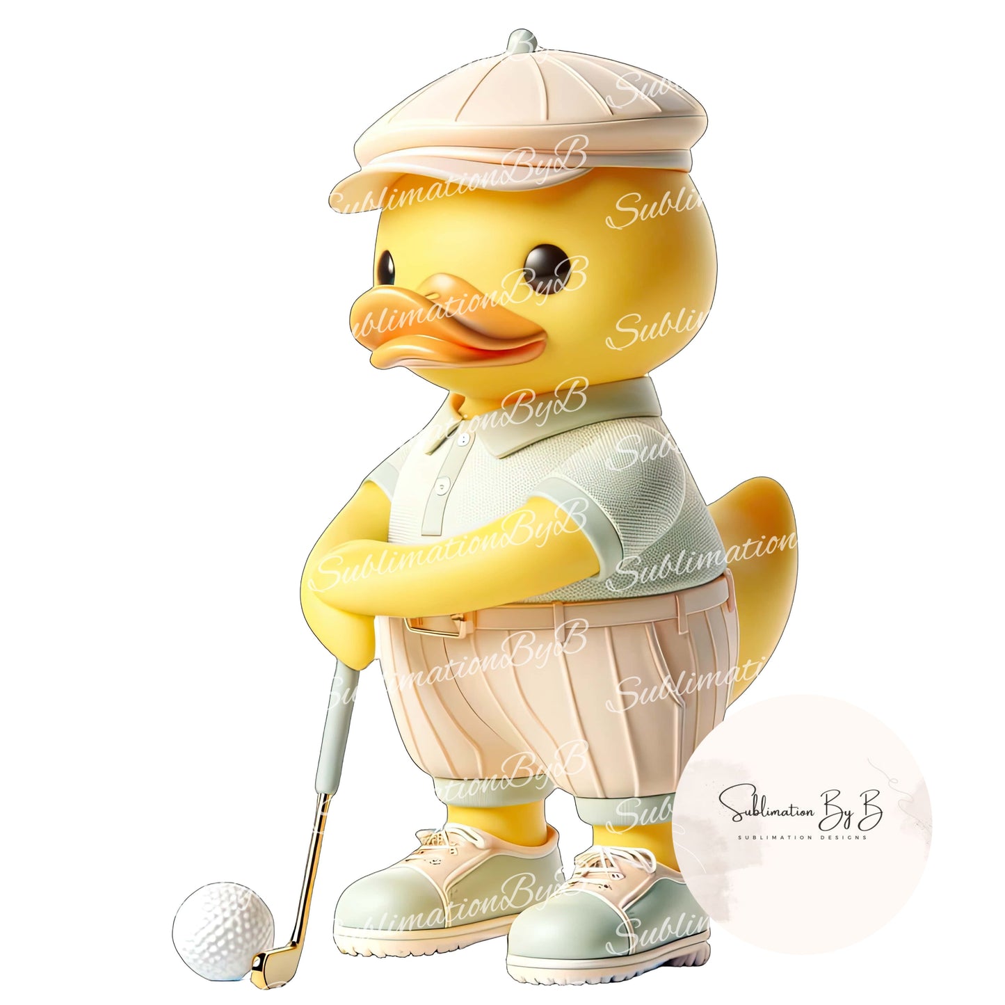 Golfing Duck Sublimation Design - Swing into Fun on Your Cruising Excursions!