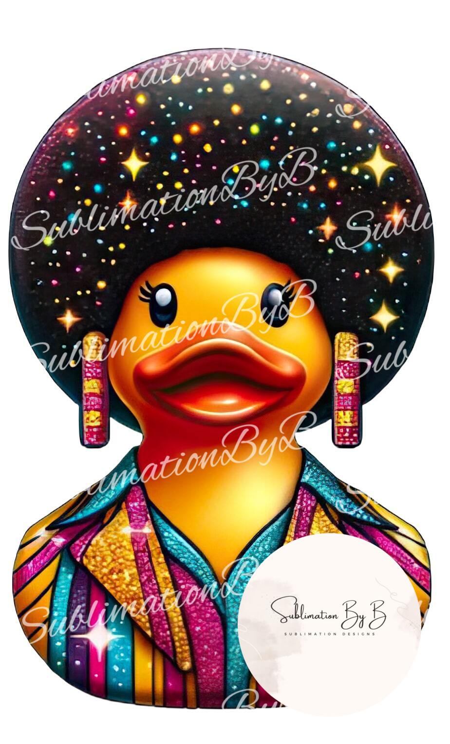 Disco Duck Sublimation Design - Retro Dance Party Bird Artwork for Sublimation Printing - Ideal for Cruising Duck & 'You've Been Ducked' Gifts