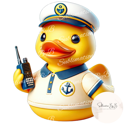 Cruise Director Duck Sublimation Design - Fun Duck Artwork for Sublimation Printing